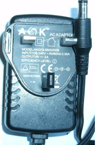 New 5V 2A AOK AK02G-0500200B Power Supply Ac Adapter - Click Image to Close